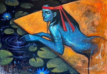 Oil on Canvas ( 100x70cm)